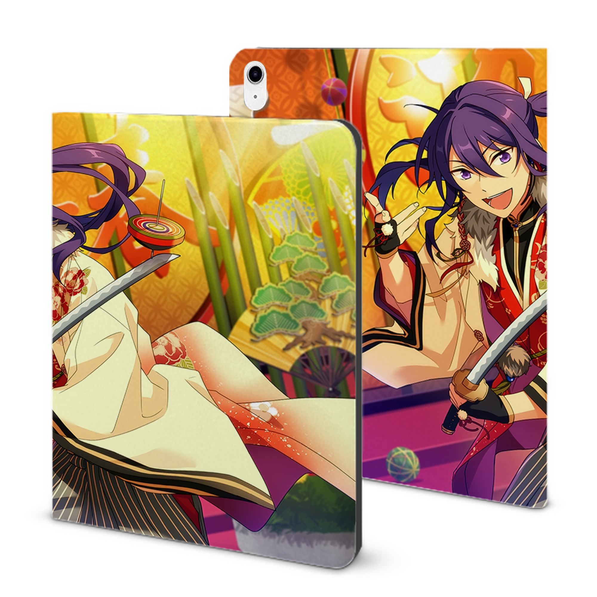 （画像用） あんさんぶるスターズ! Ensemble Stars IPad ケース ブック型 PUレザー TPU 耐衝撃 軽量 薄型 ペン収納なし 全面保護 IPad 各モデル対応